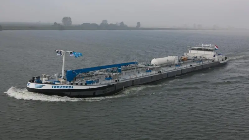 The Argonon has become the first vessel to take part in LNG bunkering at a Belgian port