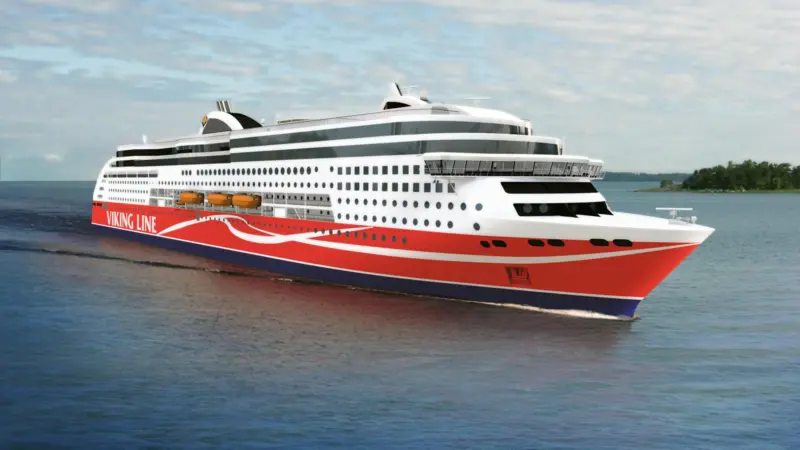 The 'Viking Grace' is making its maiden voyage today