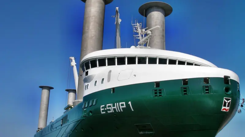 The E-Ship applies the Magnus Effect principles using the Flettner rotor, on which the Magnuss system is based; Magnuss, however, claims that its VOSS offers significant improvements