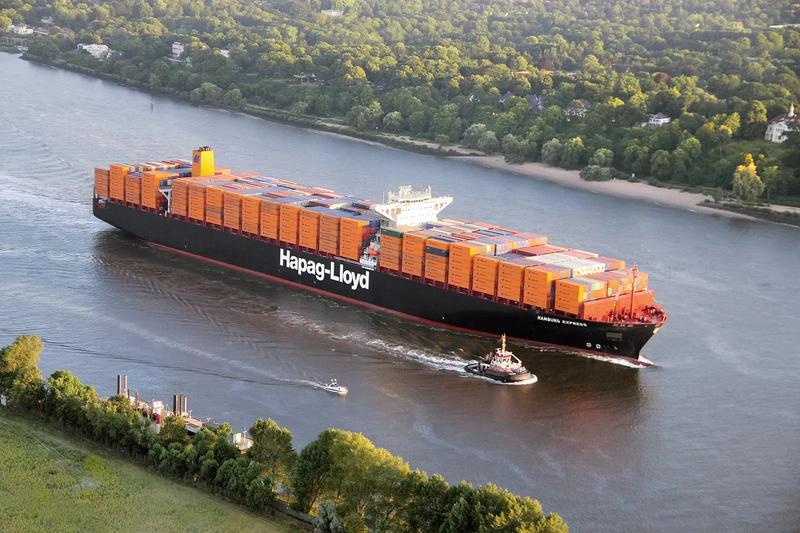 ‘Hamburg Express’, Hapag-Lloyd’s newest and largest, protected by International
