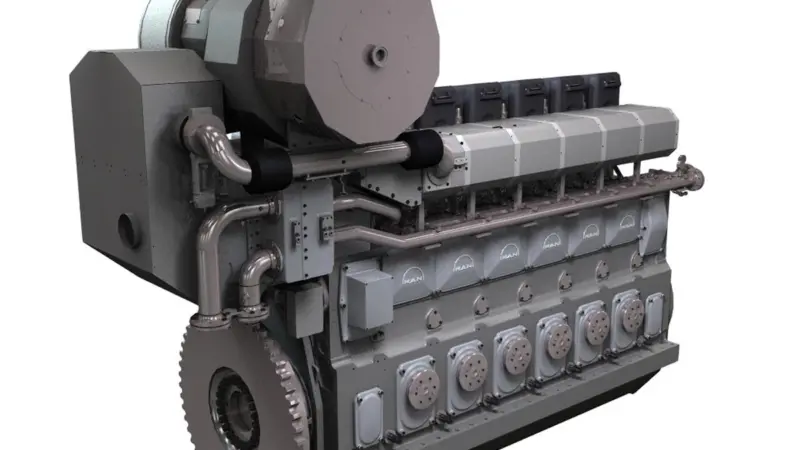 A 6L32/44CR engine, a similar design to those ordered for a Taiwanese ferry
