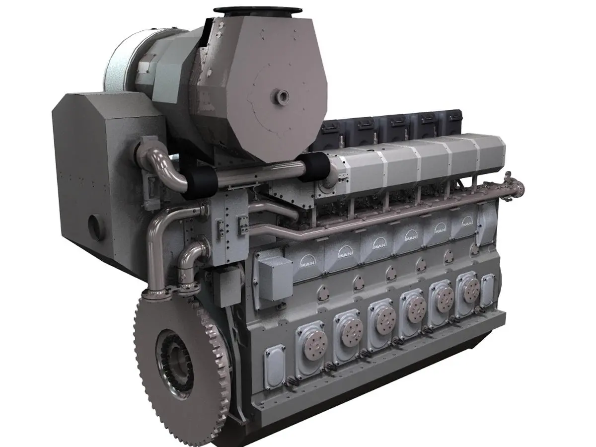 A 6L32/44CR engine, a similar design to those ordered for a Taiwanese ferry