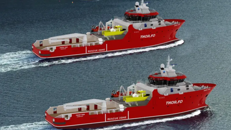 The vessels will be equipped with Stadt's disel electric propulsion systems