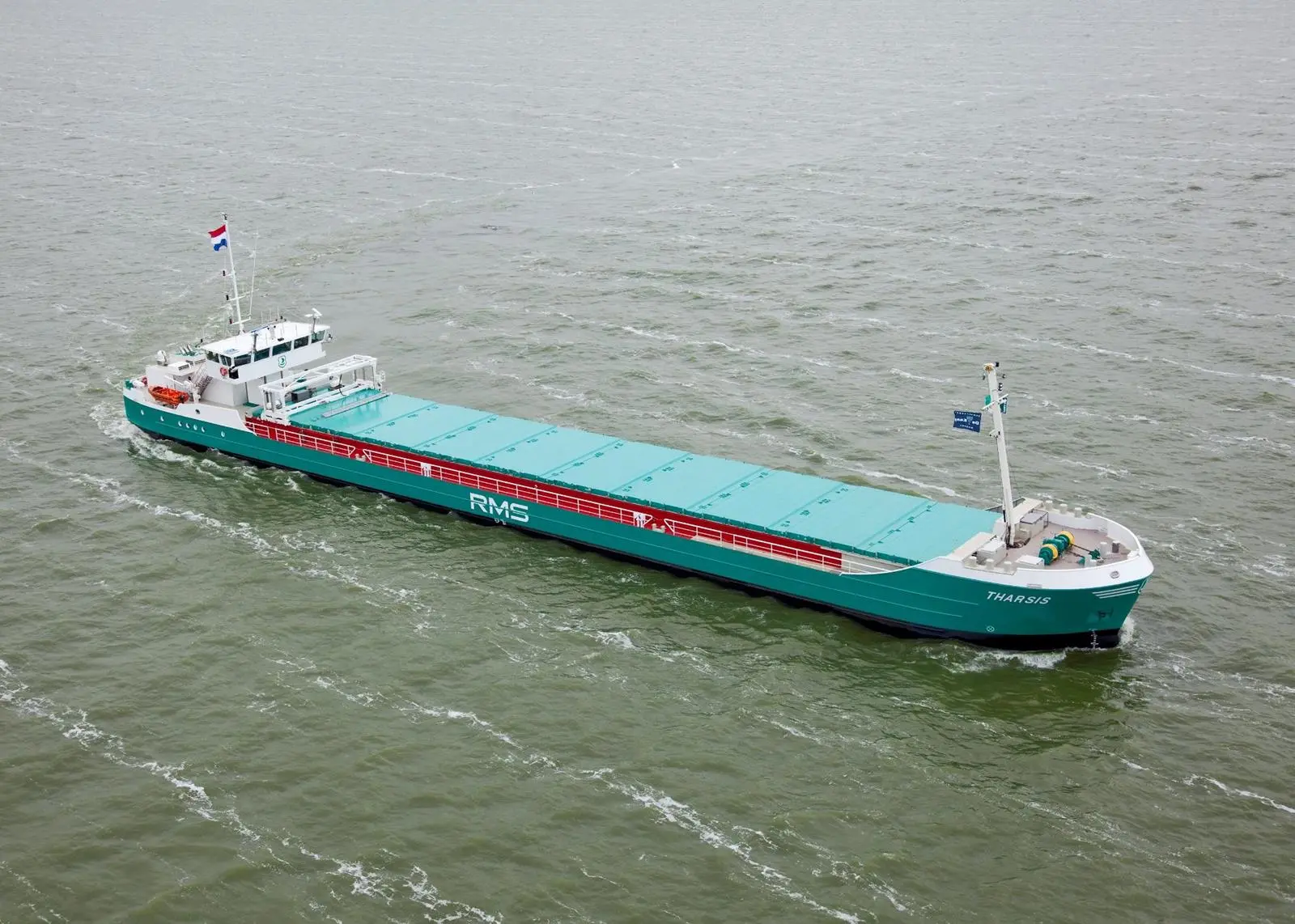 Ultra-efficient coaster ‘Tharsis’ has diesel-electric propulsion and twin screws; she entered service between Duisburg, in the Ruhr heartland, and the UK inland port of Goole
