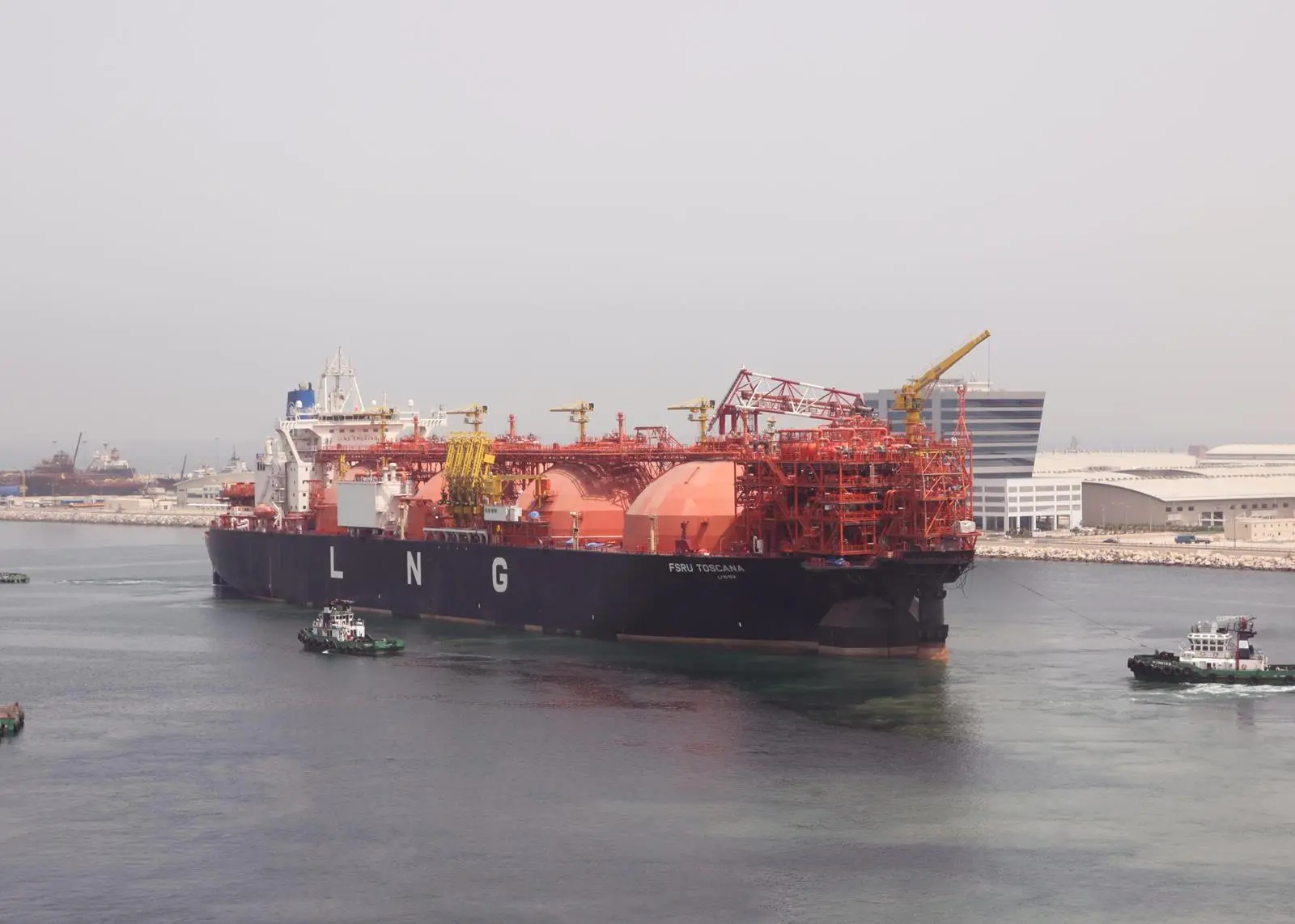 FSRU Toscana will be located 12 miles off Livorno, Italy
