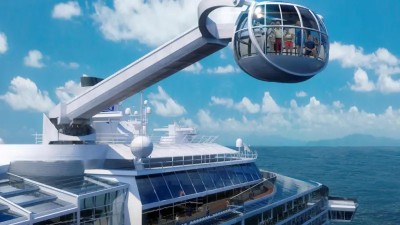 A novel use for a MacGregor cargo crane on Royal Caribbean’s first Quantum cruise ship