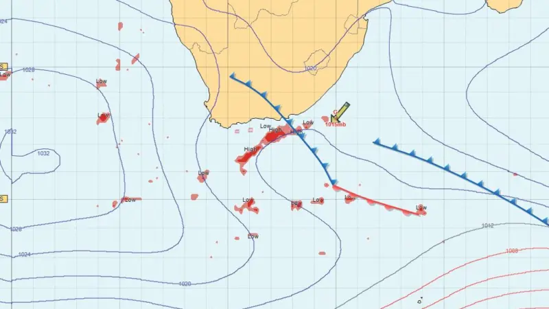 Rogue wave forecast off South Africa
