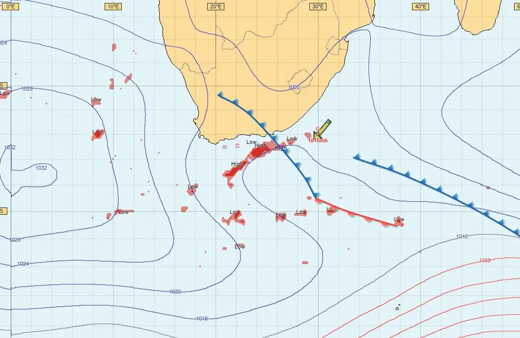 Rogue wave forecast off South Africa