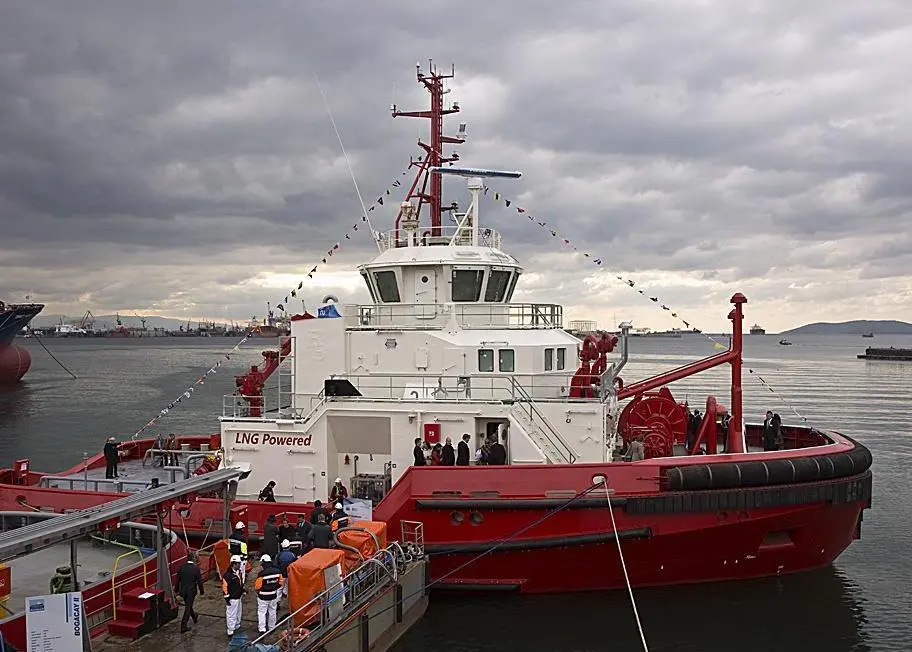 ‘Borgøy’, first of two LNG fuelled tugs featuring Rolls-Royce propulsion, built in Turkey and which will be operated by Buksér og Berging at Statoil’s Kårstø gas terminal in Norway