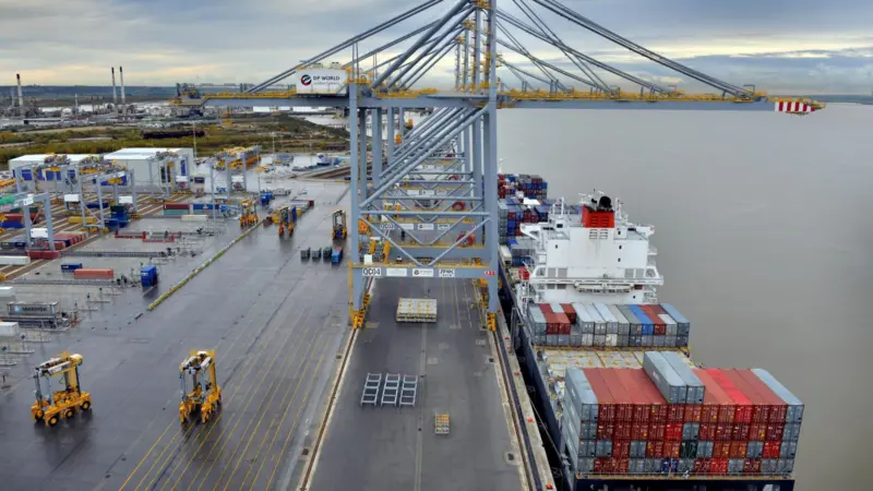 The MOL containership was the first scheduled caller