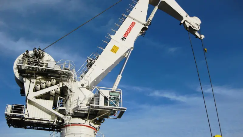 MacGregor's 250 tonne SWL active heave compensated (AHC) subsea crane