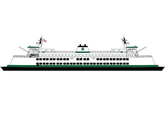Washington State Ferries intends to convert its six Issiquah class ferries to run on LNG, with tanks sited on the top decks