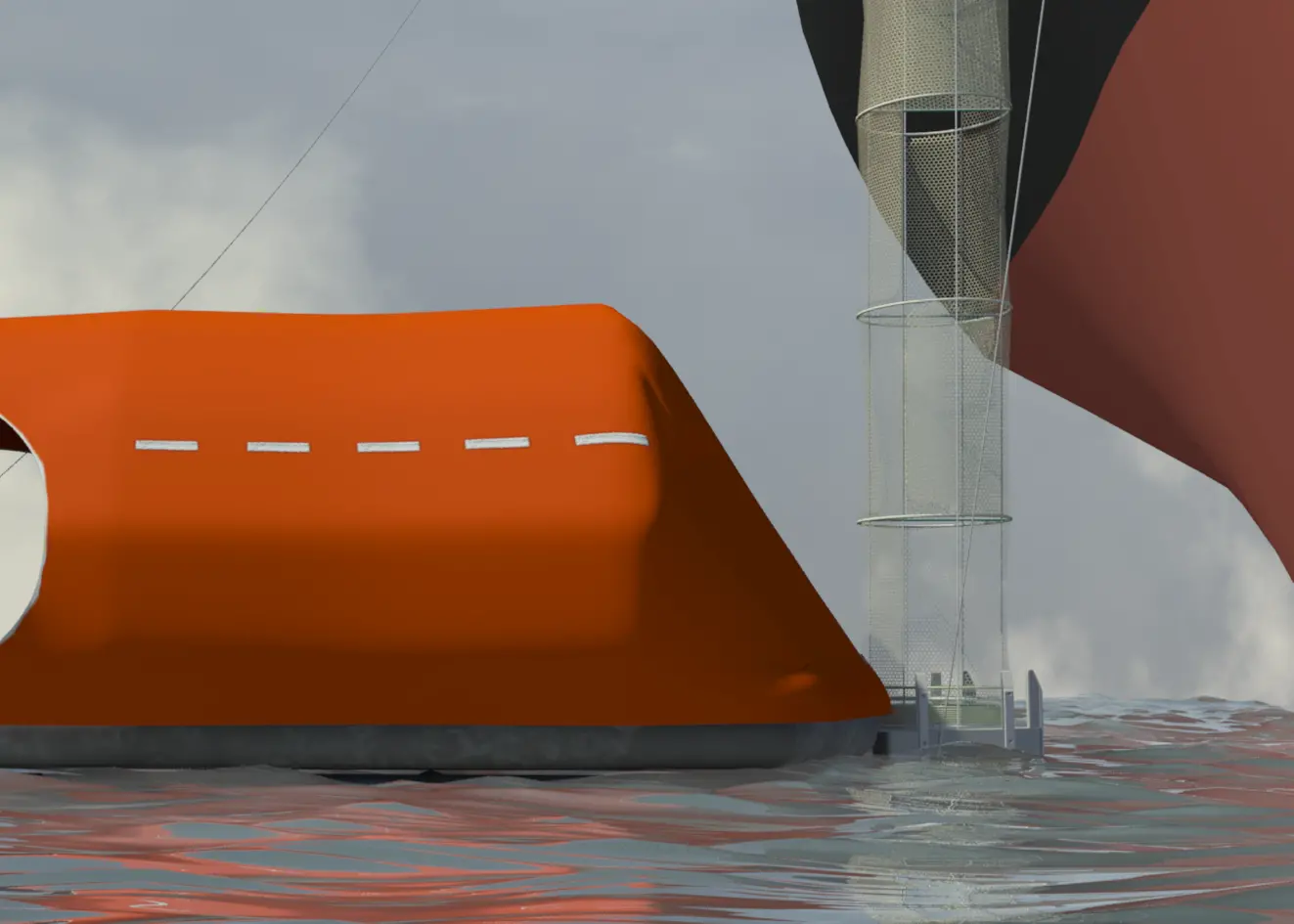 Viking's Venoc system with chute and liferaft