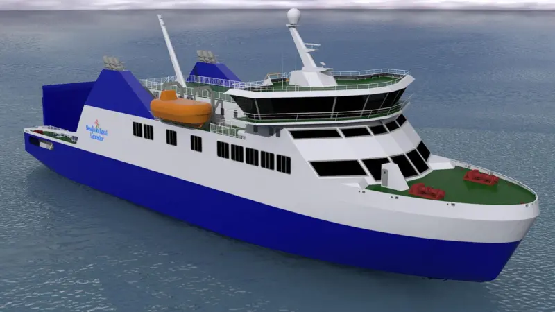 Damen shipyards has received a second order for an 80m ice-class ro-pax vessel from a Canadian ferry operator