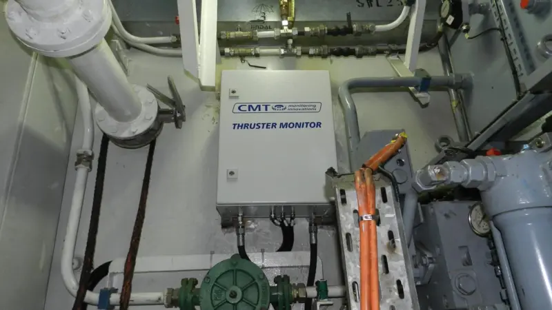 CMT’s oil sensor box, part of the thruster monitoring system