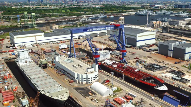 Aker Philadelphia – started build on tankers for its joint venture with Crowley