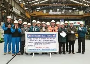 The steel cutting ceremony for the five new vessels took place recently