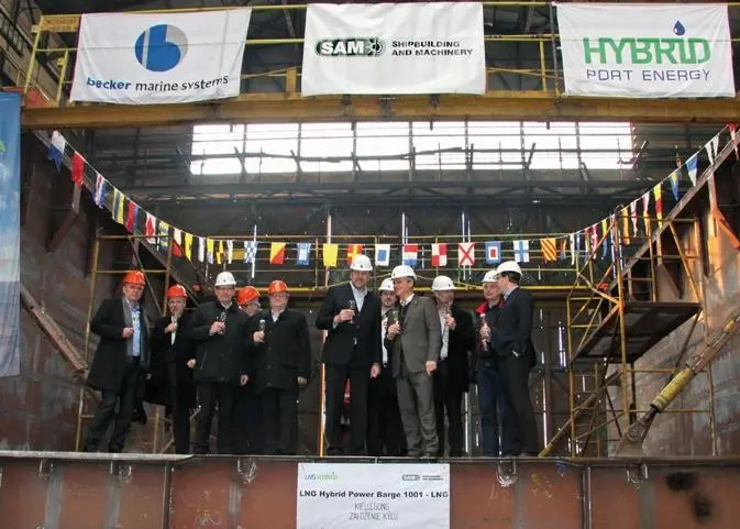 The LNG hybrid barge will be stationed at the Port of Hamburg to supply cruise ships with 'green' electricity during their layovers