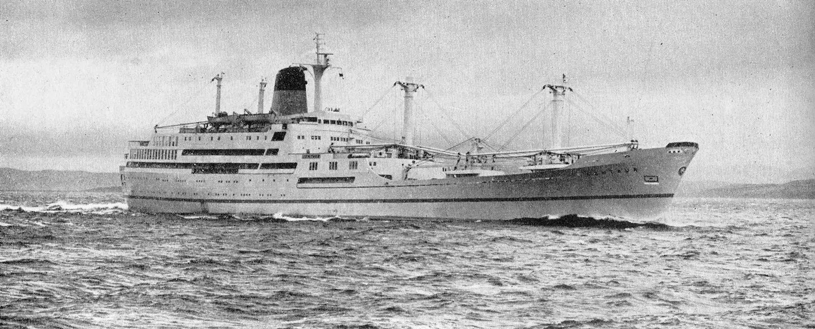 ‘Centaur’ – luxury accommodation for passengers who did not mind sharing a passage with 4,500 sheep