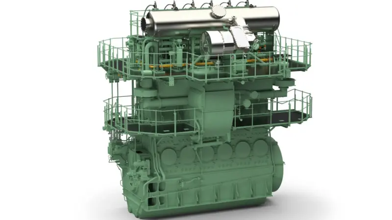 The Wärtsilä RT-flex50DF low-pressure 2-stroke dual-fuel engine