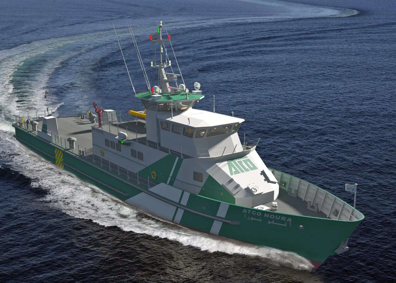 Macduff Ship Design of Scotland was responsible for the design of this patrol vessel with an innovative propulsion system