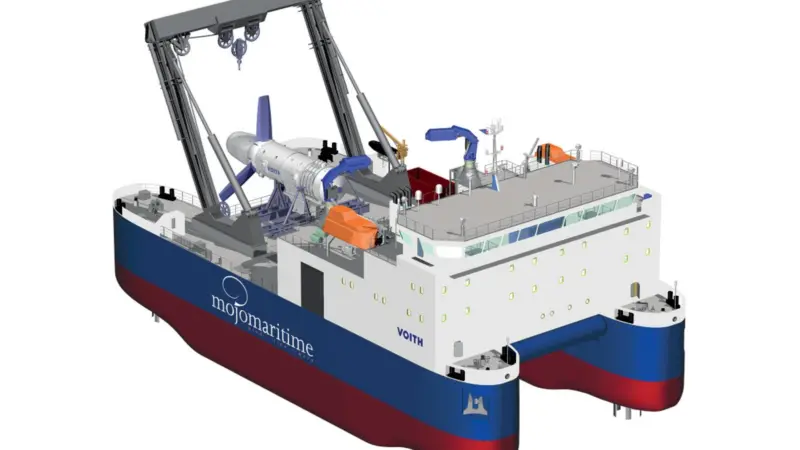 The HF 4 combines a twin hull configuration and four VSPs to minimise vessel motions