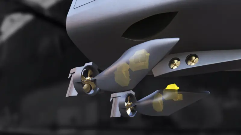 Cat Propulsion Twin Fin system from Caterpillar Marine