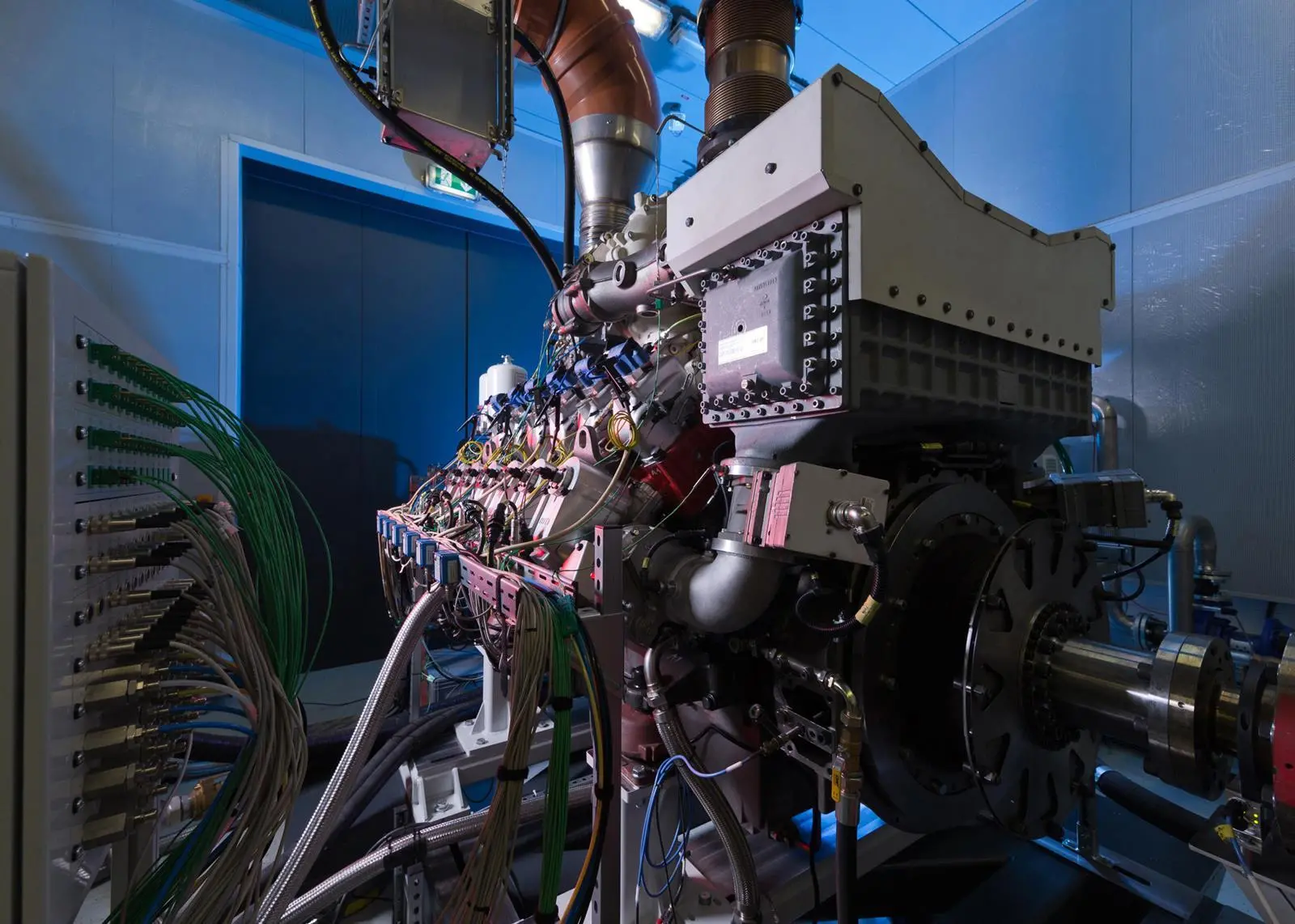MTU's series 4000 gas engine on the test bed
