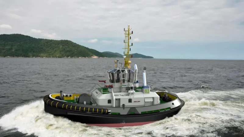 CNG-fuelled tug design developed by Damen, MTU and Svitzer