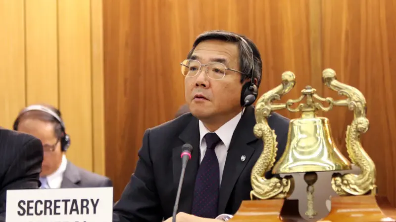 IMO Secretary-General Koji Sekimizu addressed delegates at the opening of MEPC 67