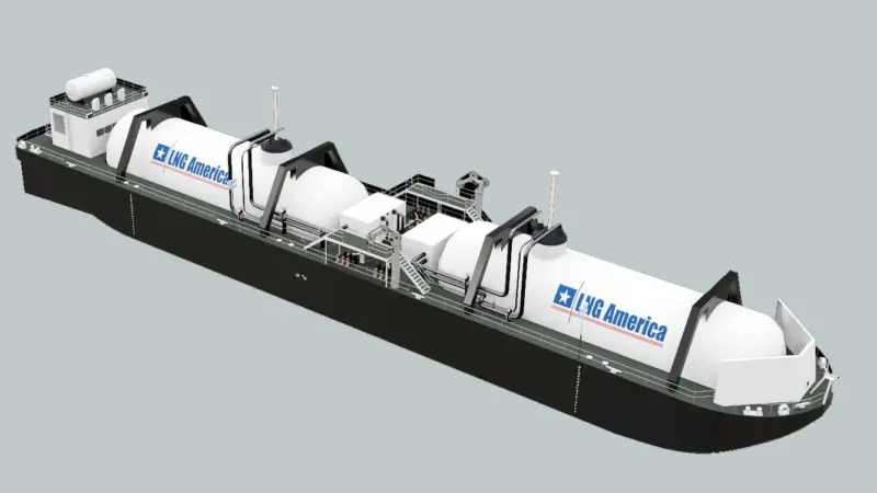 LNG America is developing a hub-and-spoke delivery system for LNG as a fuel for the marine market
