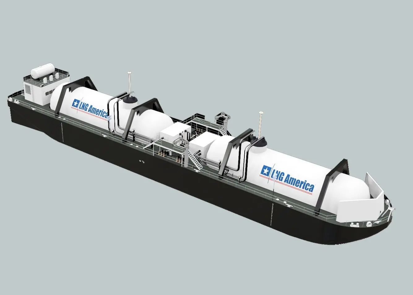 LNG America is developing a hub-and-spoke delivery system for LNG as a fuel for the marine market