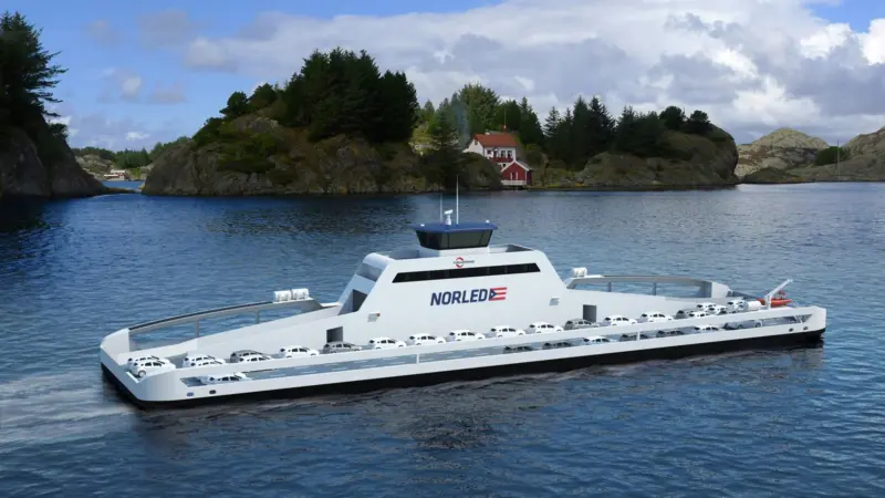 Impression of Norled’s all-electric ferry, due to start operating in early 2015