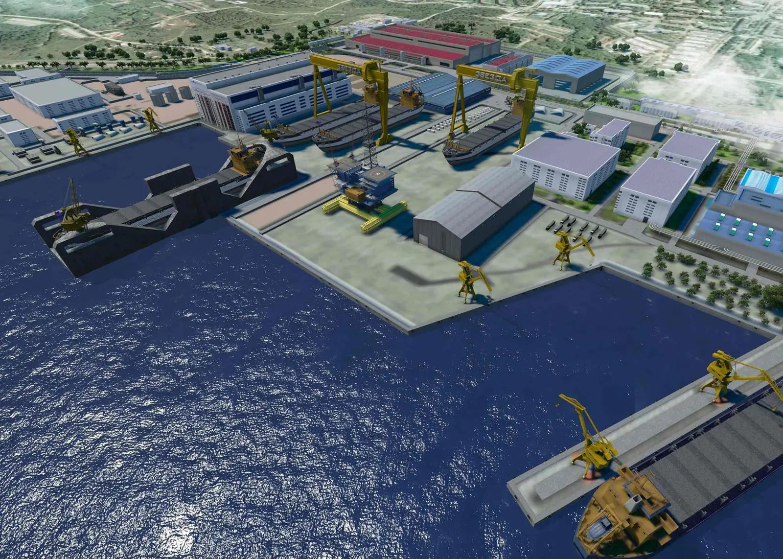 The new yard is intended to produce vessels ranging from OSVs to oil tankers and drilling platforms