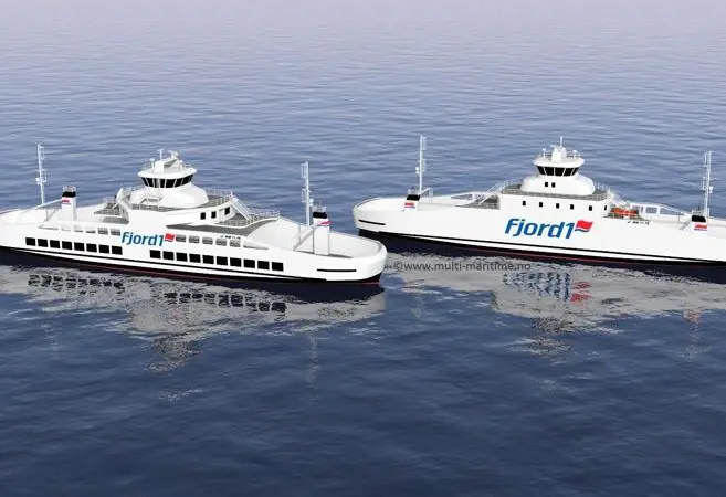 The two new Fjord1 ferries as envisioned by Multi Maritime