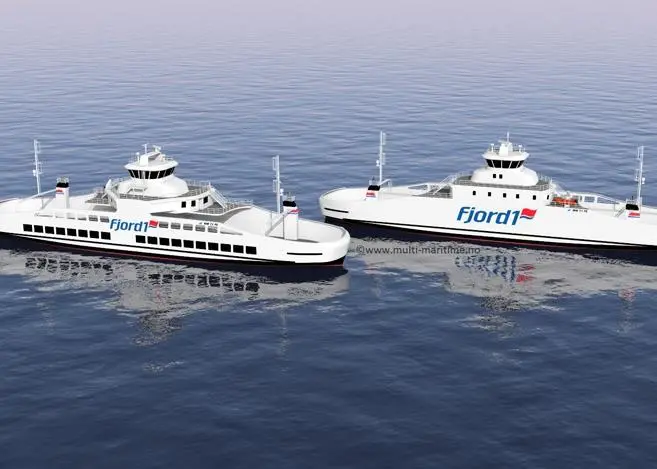 The two new Fjord1 ferries as envisioned by Multi Maritime