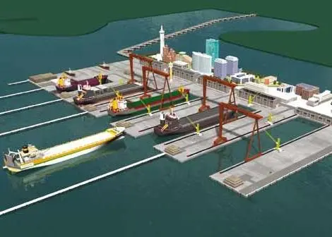 The Sullivan Island dry docking facility is being built on reclaimed land off Port of Spain