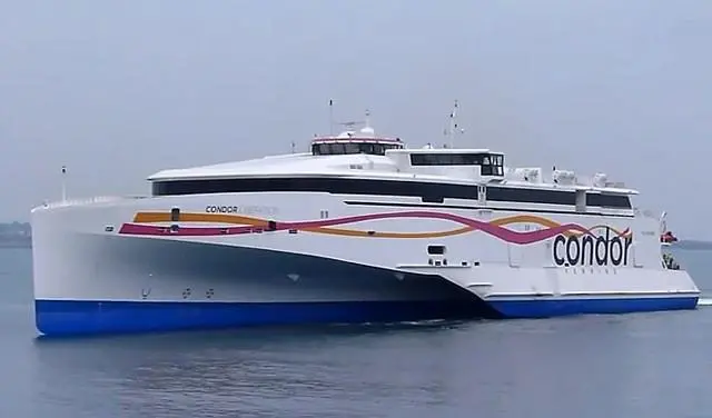 The 'Condor Liberation' was built by Austal two years ago 'on spec' before being bought and customised by Condor Ferries
