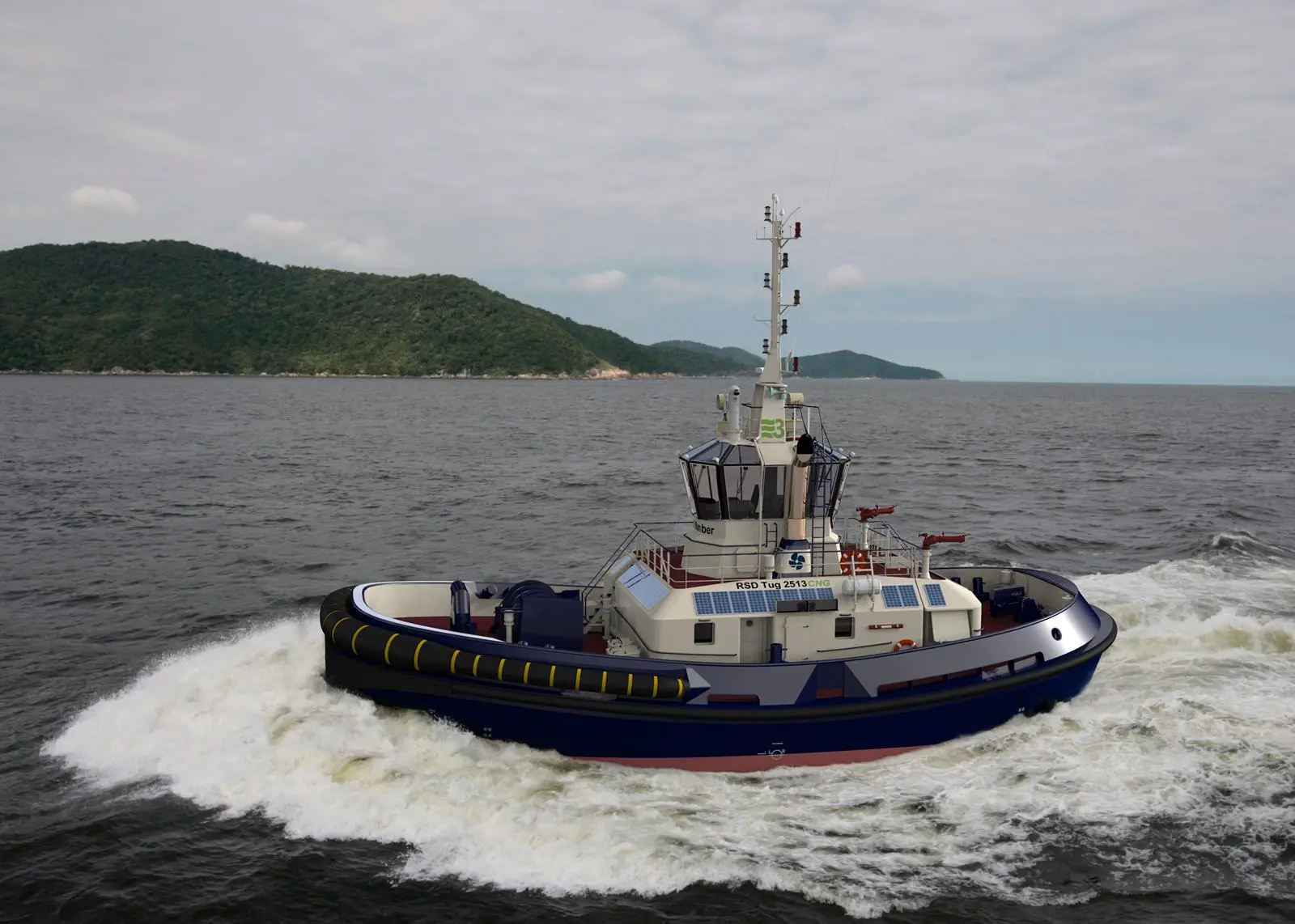The Svitzer reverse stern drive, LNG-fuelled tug is among eight demonstration concepts under the LeanShips project