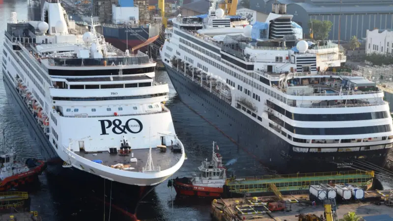 'Pacific Aria' and 'Pacific Eden' at Sembcorp Marine's Admiralty yard