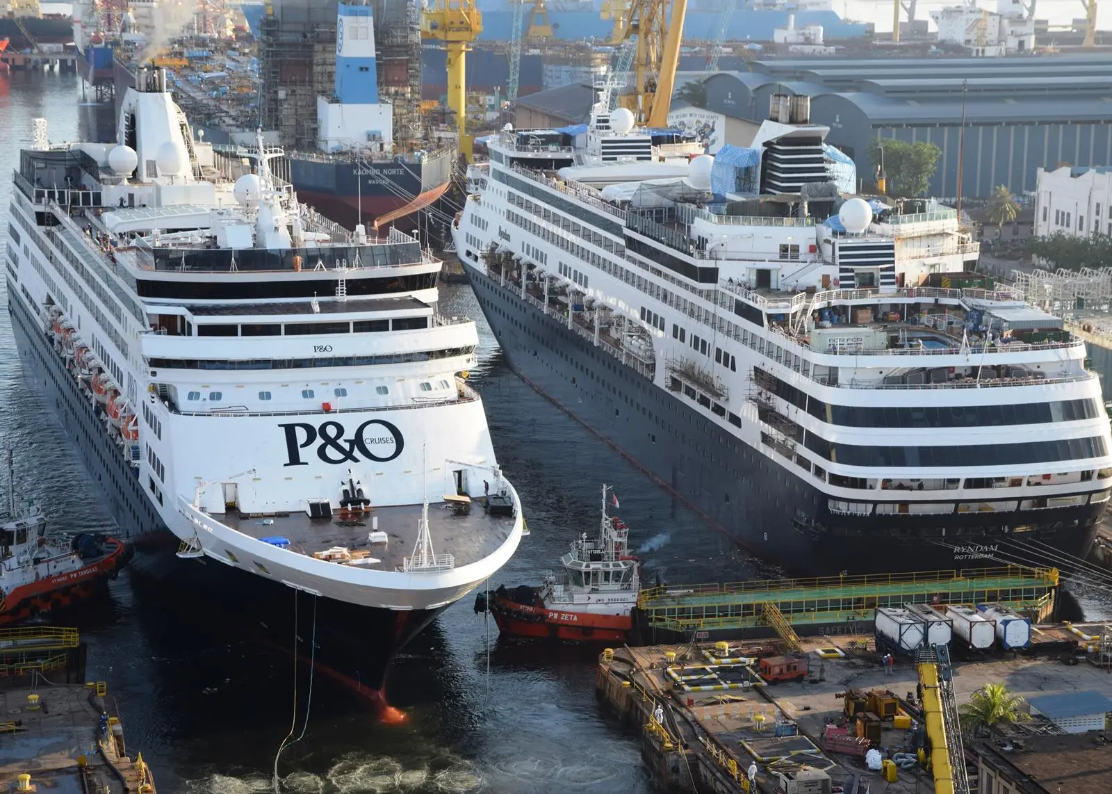 'Pacific Aria' and 'Pacific Eden' at Sembcorp Marine's Admiralty yard