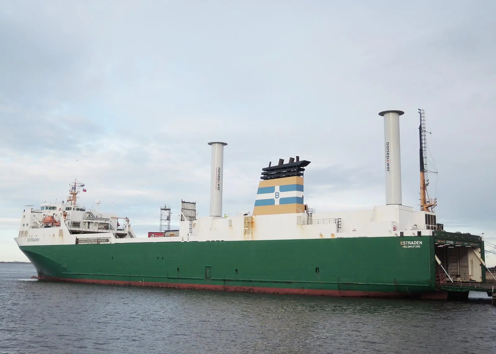 Twin Flettner rotors on ro-ro 'Estraden' reduced fuel consumption by 6.1% and generated an average propulsion boost of 460kW