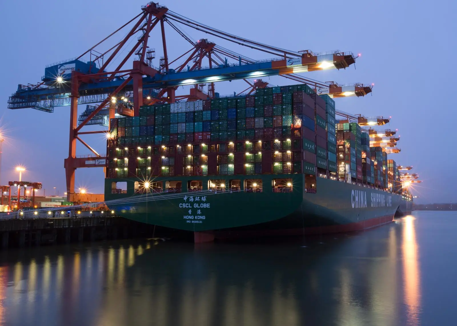 Drewry points to diminishing returns on a system basis when container ships exceed 18,000 teu, despite a newbuilding 'arms race' that has taken vessels such as CSCL Globe to 19,100 teu and more