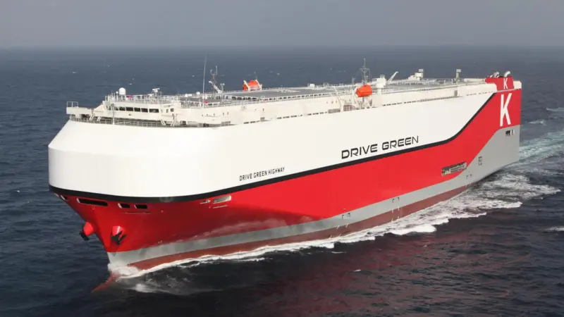 The research into efficiency technologies aboard new PCTC 'Drive Green Highway' eptiomise K Line's environmental focus