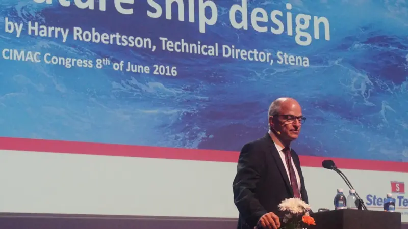 "In the future there will be a 'fuel mosaic'." Robertsson told CIMAC delegates as he outlined Stena's vision for future ship design