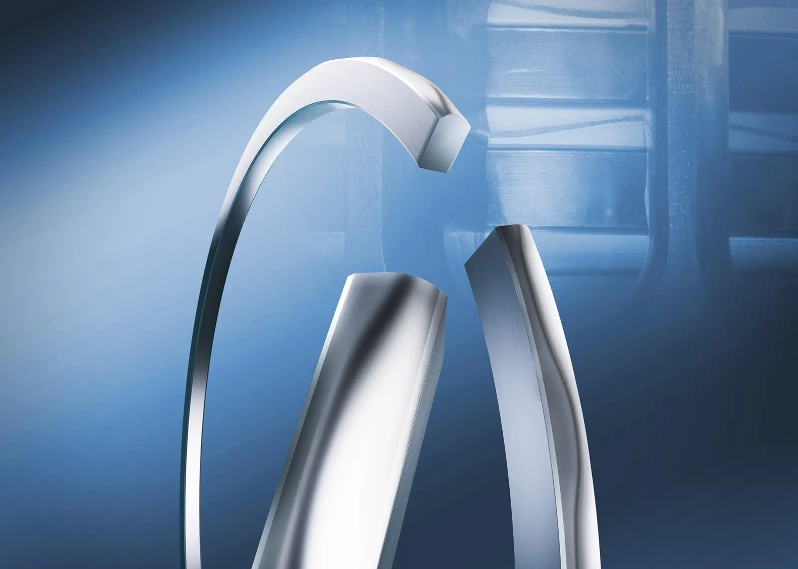 The geometry of the eWAVE piston ring creates a circumferential pressure difference that generates controlled oil flow