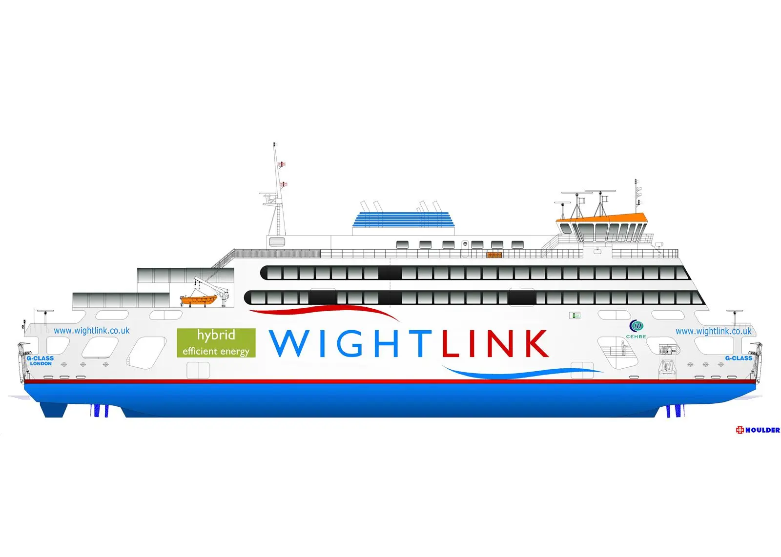Wightlink's hybrid ferry will employ Corvus' Orca Energy lithium-ion batteries when it enters service in 2018
