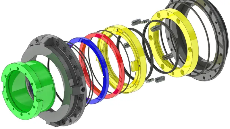 The Ecoseal T and TS for thrusters and azipod units features a double-barrier design to minimise oil leakage
