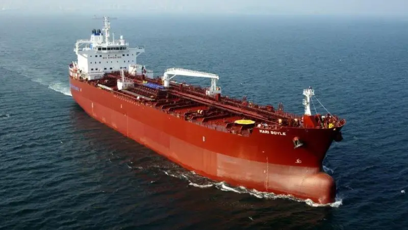 Fifth in series 'Mari Boyle', owned by Waterfront Shipping/Marinvest and powered by methanol-burning ME-LGI engines