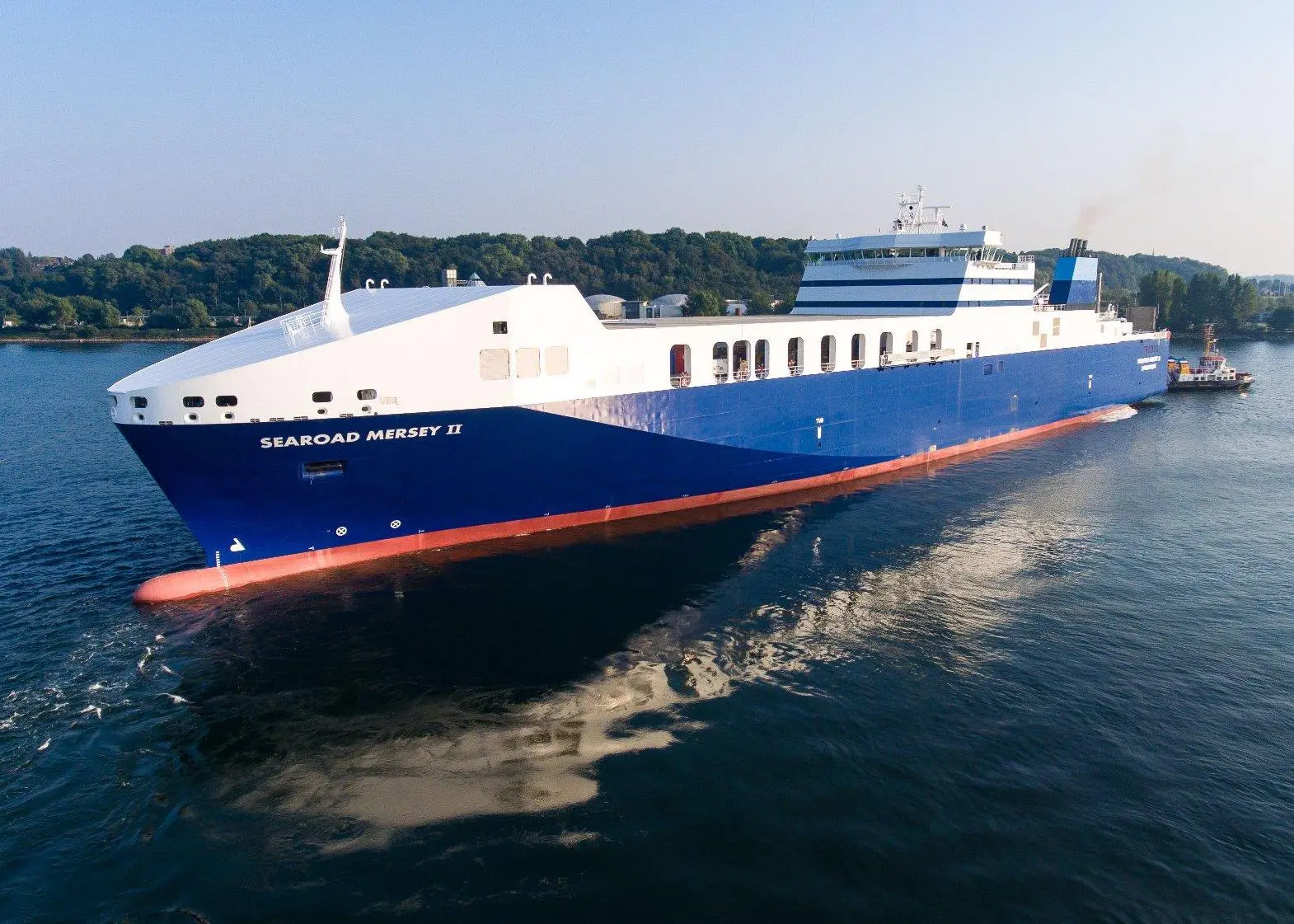 The LNG-fuelled 'Searoad Mersey II', built to support future growth of the Tasmanian economy.